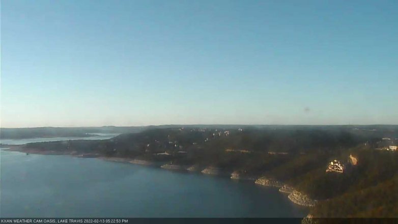 Lake Travis webcam, February 13, 2022 5:25 PM CT