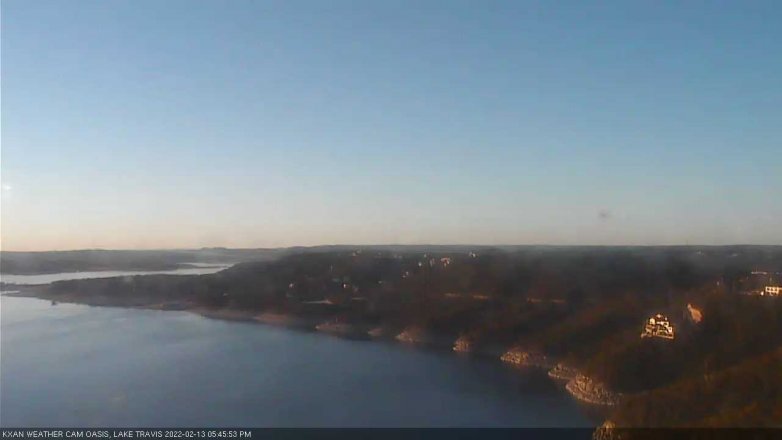 Lake Travis webcam, February 13, 2022 5:45 PM CT