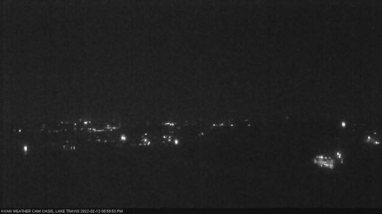 Lake Travis webcam, February 13, 2022 9:00 PM CT