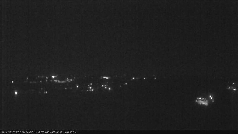 Lake Travis webcam, February 13, 2022 10:00 PM CT