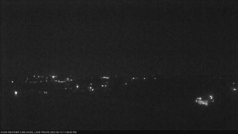 Lake Travis webcam, February 13, 2022 11:45 PM CT