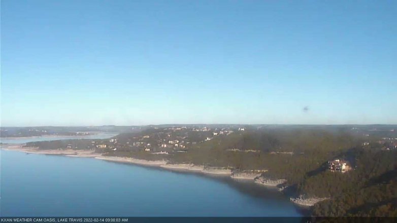 Lake Travis webcam, February 14, 2022 9:00 AM CT