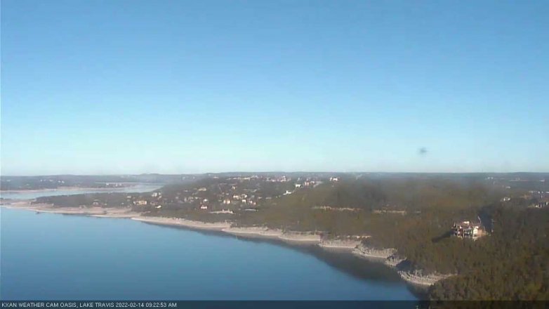 Lake Travis webcam, February 14, 2022 9:25 AM CT
