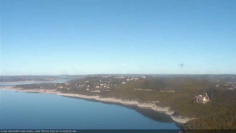 Lake Travis webcam, February 14, 2022 9:45 AM CT