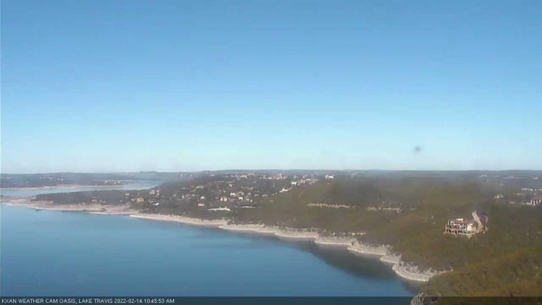 Lake Travis webcam, February 14, 2022 10:45 AM CT