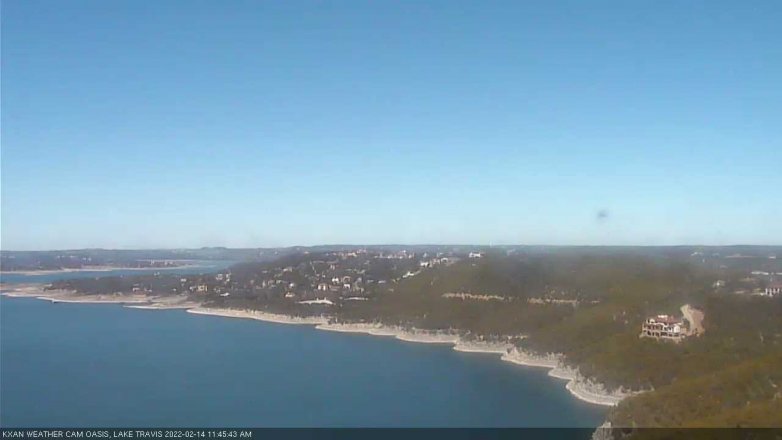 Lake Travis webcam, February 14, 2022 11:45 AM CT
