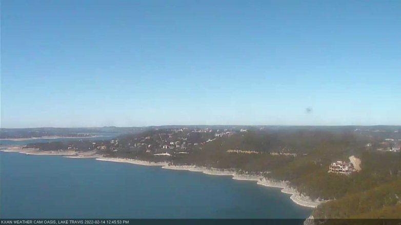 Lake Travis webcam, February 14, 2022 12:45 PM CT