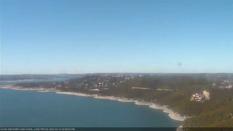 Lake Travis webcam, February 14, 2022 2:00 PM CT