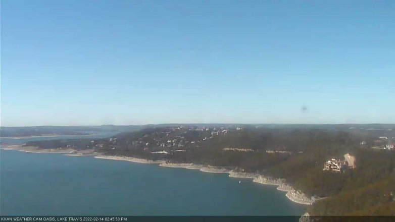 Lake Travis webcam, February 14, 2022 2:45 PM CT