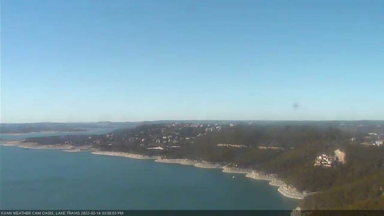 Lake Travis webcam, February 14, 2022 3:00 PM CT