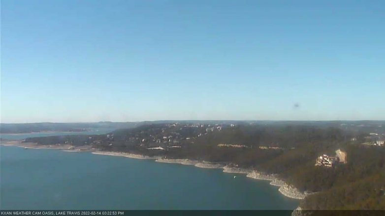 Lake Travis webcam, February 14, 2022 3:25 PM CT
