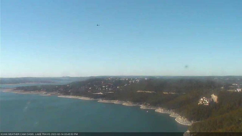 Lake Travis webcam, February 14, 2022 3:45 PM CT