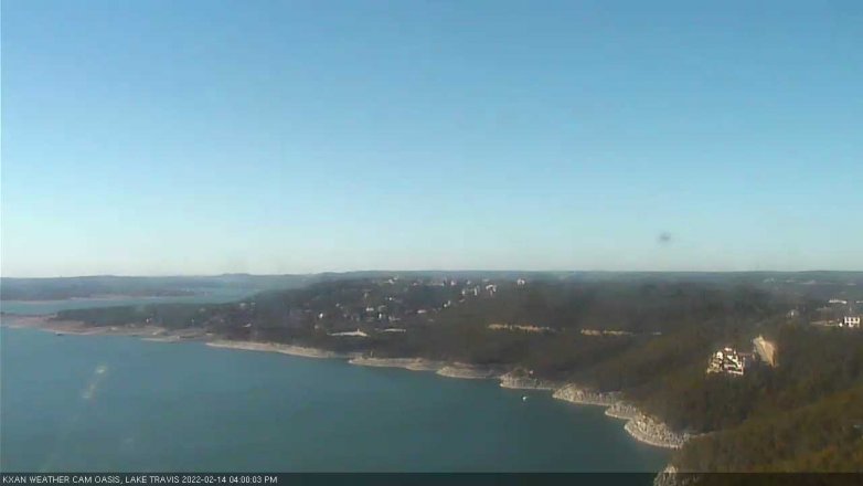 Lake Travis webcam, February 14, 2022 4:00 PM CT