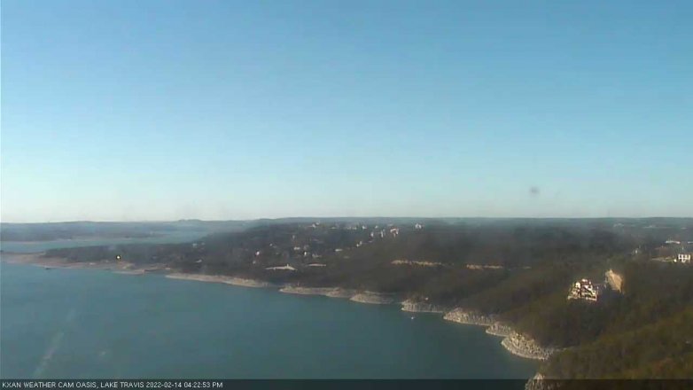 Lake Travis webcam, February 14, 2022 4:25 PM CT