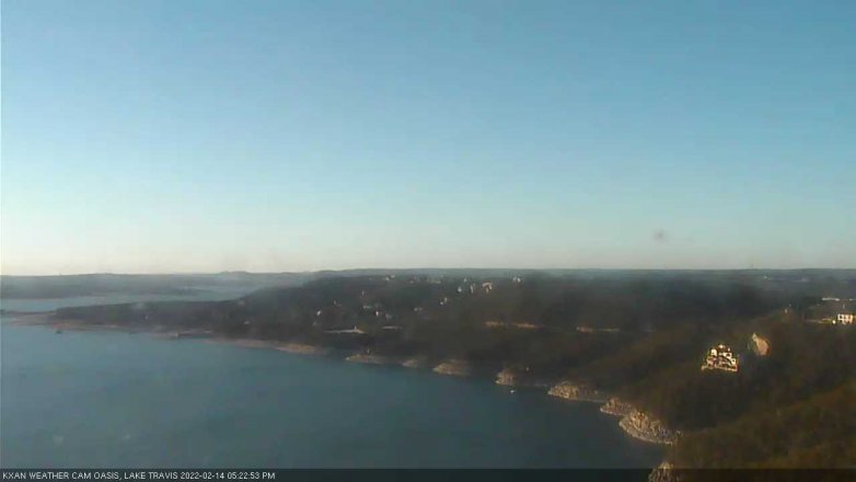 Lake Travis webcam, February 14, 2022 5:25 PM CT