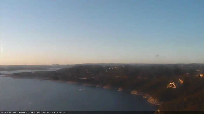 Lake Travis webcam, February 14, 2022 5:45 PM CT