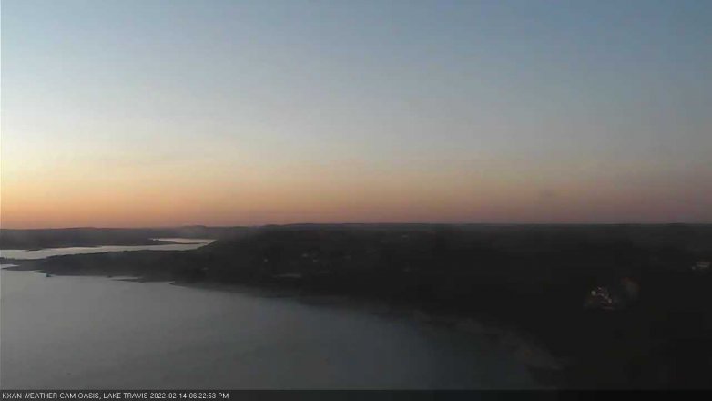 Lake Travis webcam, February 14, 2022 6:25 PM CT