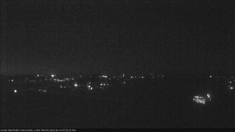 Lake Travis webcam, February 14, 2022 7:25 PM CT