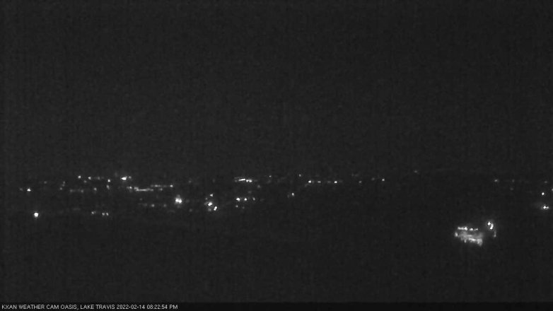 Lake Travis webcam, February 14, 2022 8:25 PM CT