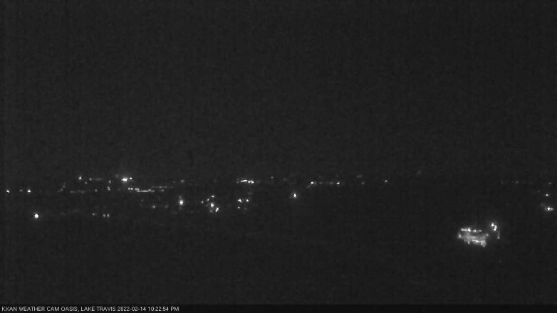 Lake Travis webcam, February 14, 2022 10:25 PM CT