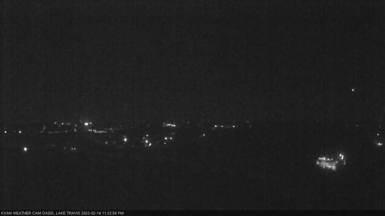 Lake Travis webcam, February 14, 2022 11:25 PM CT