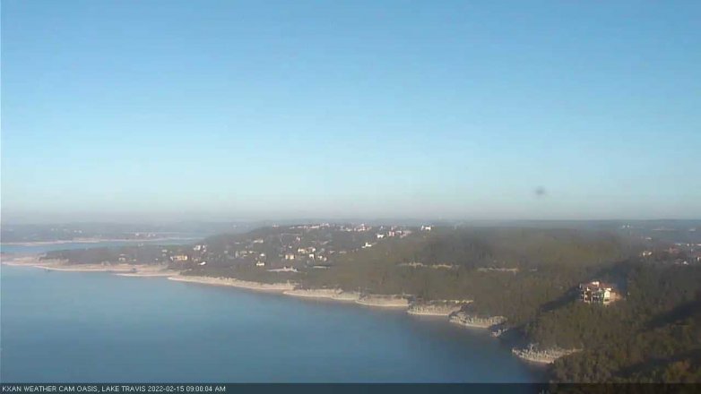 Lake Travis webcam, February 15, 2022 9:00 AM CT