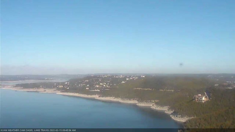Lake Travis webcam, February 15, 2022 9:45 AM CT