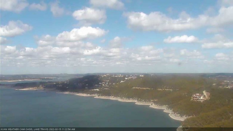Lake Travis webcam, February 15, 2022 11:25 AM CT
