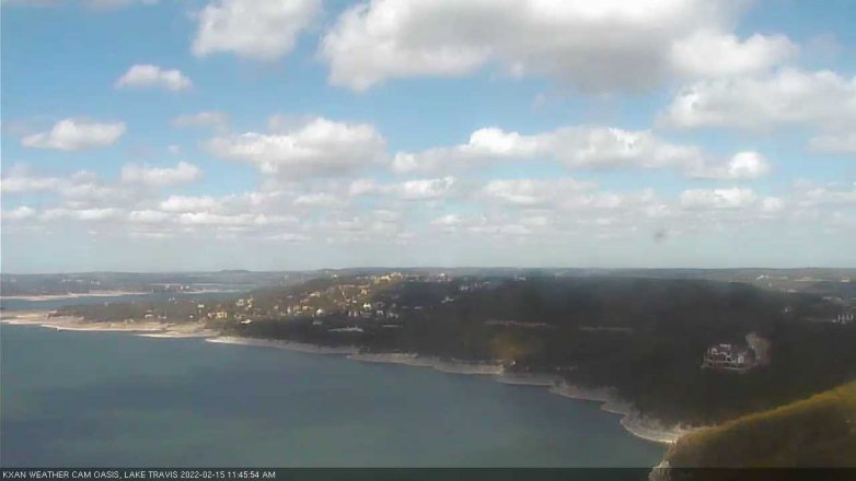 Lake Travis webcam, February 15, 2022 11:45 AM CT