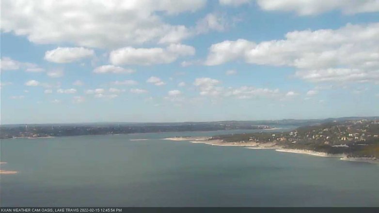 Lake Travis webcam, February 15, 2022 12:45 PM CT