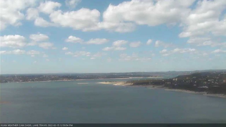 Lake Travis webcam, February 15, 2022 1:00 PM CT