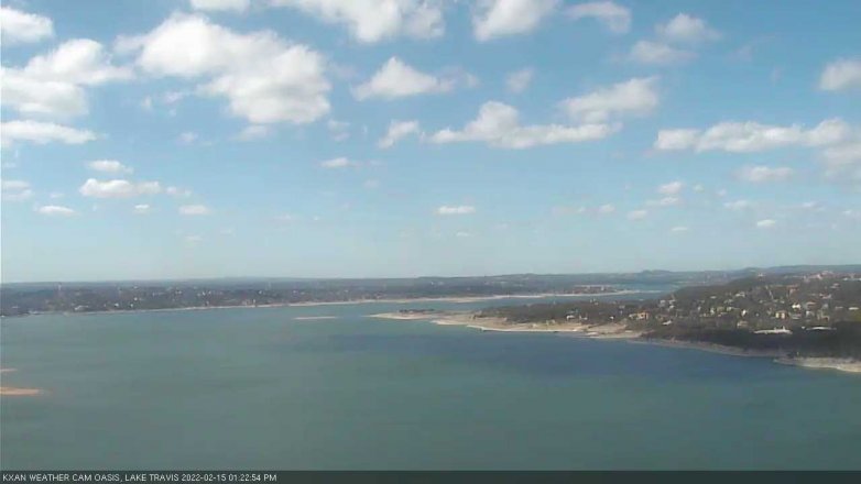 Lake Travis webcam, February 15, 2022 1:25 PM CT