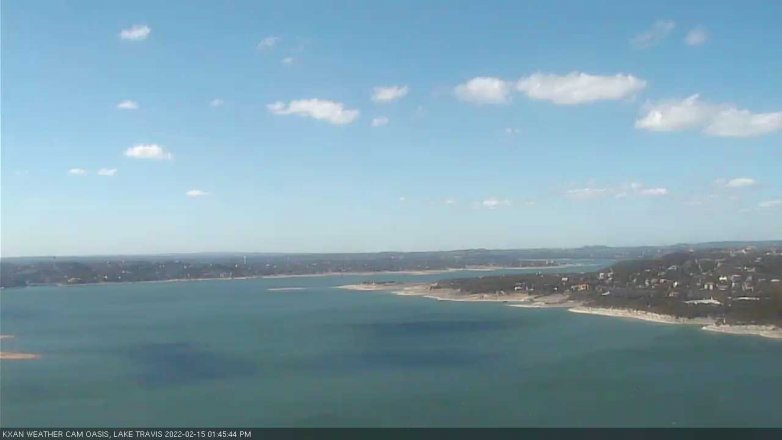 Lake Travis webcam, February 15, 2022 1:45 PM CT
