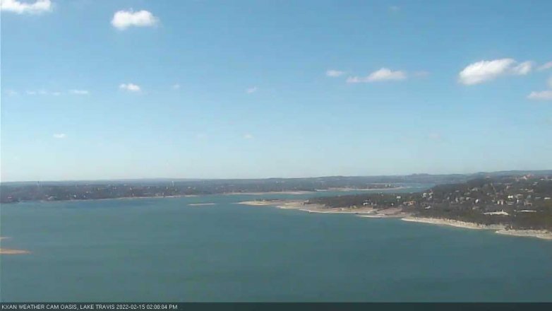 Lake Travis webcam, February 15, 2022 2:00 PM CT