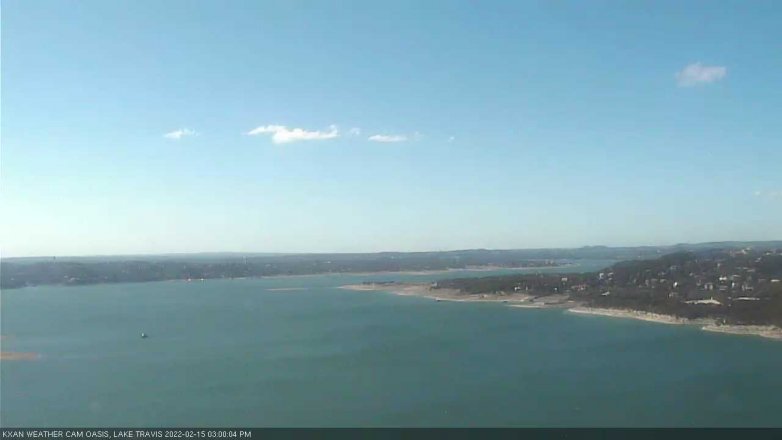 Lake Travis webcam, February 15, 2022 3:00 PM CT