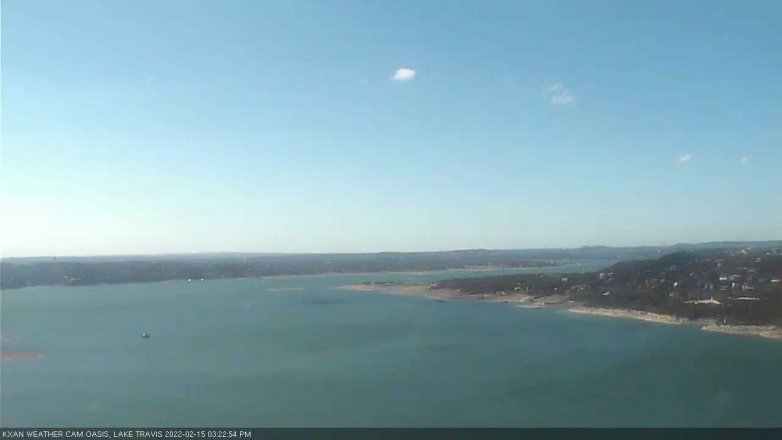 Lake Travis webcam, February 15, 2022 3:25 PM CT