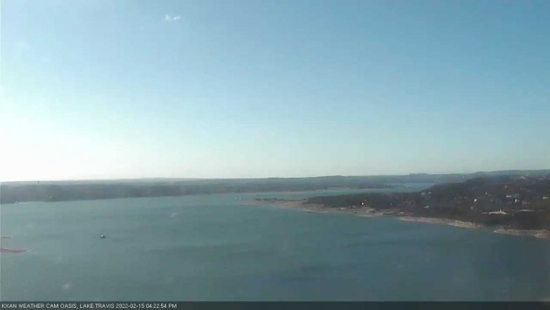 Lake Travis webcam, February 15, 2022 4:25 PM CT