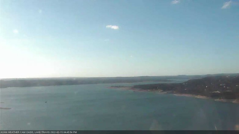 Lake Travis webcam, February 15, 2022 4:45 PM CT