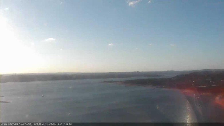 Lake Travis webcam, February 15, 2022 5:25 PM CT