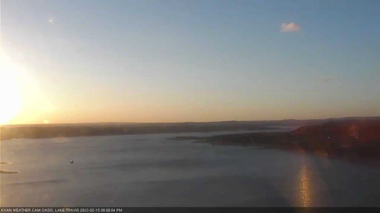 Lake Travis webcam, February 15, 2022 6:00 PM CT