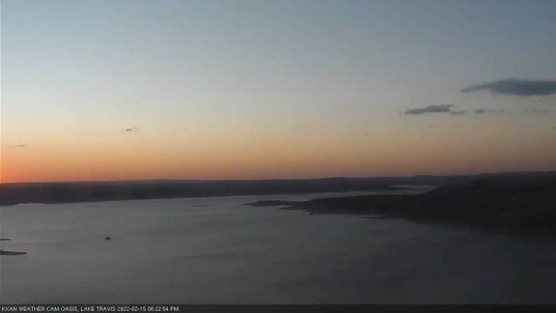 Lake Travis webcam, February 15, 2022 6:25 PM CT