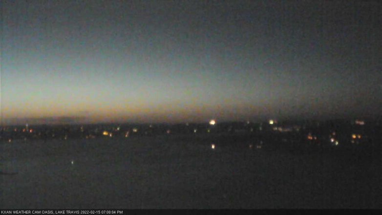Lake Travis webcam, February 15, 2022 7:00 PM CT