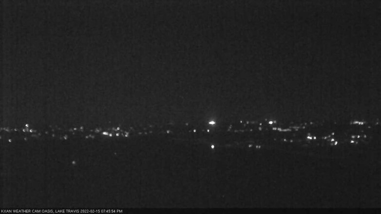 Lake Travis webcam, February 15, 2022 7:45 PM CT