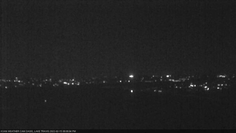 Lake Travis webcam, February 15, 2022 8:00 PM CT