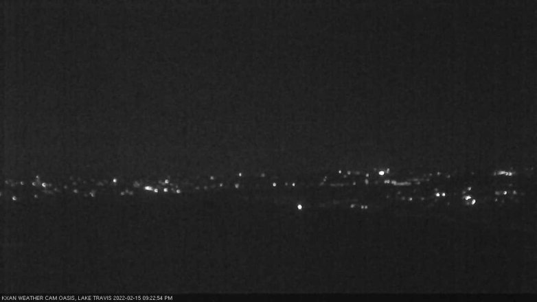Lake Travis webcam, February 15, 2022 9:25 PM CT