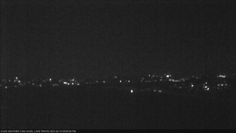 Lake Travis webcam, February 15, 2022 9:45 PM CT