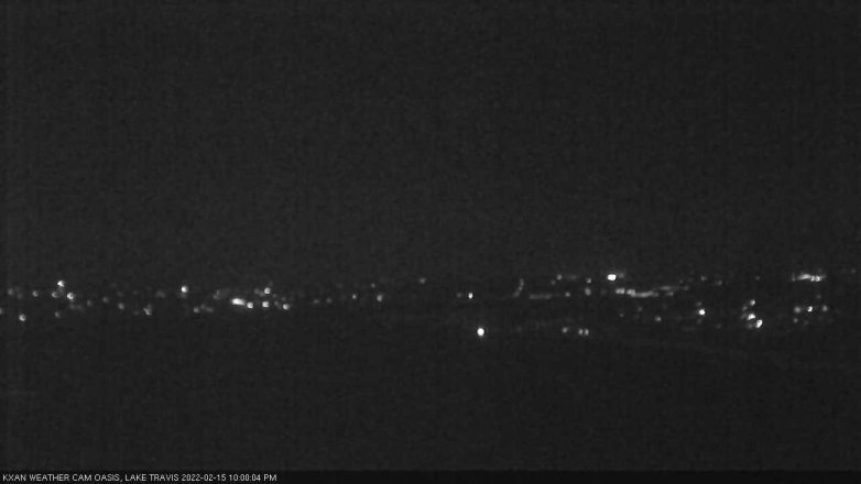 Lake Travis webcam, February 15, 2022 10:00 PM CT