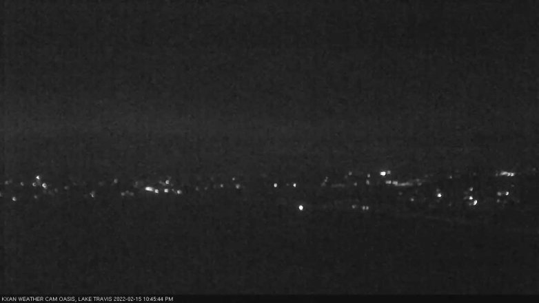 Lake Travis webcam, February 15, 2022 10:45 PM CT