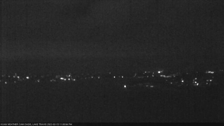 Lake Travis webcam, February 15, 2022 11:00 PM CT