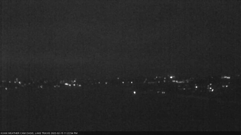 Lake Travis webcam, February 15, 2022 11:25 PM CT